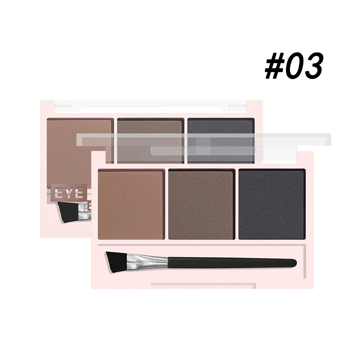 3-Color Brow Powder Set with Brush - Long-lasting, colour-resistant, versatile contour makeup set for natural, three-dimensional