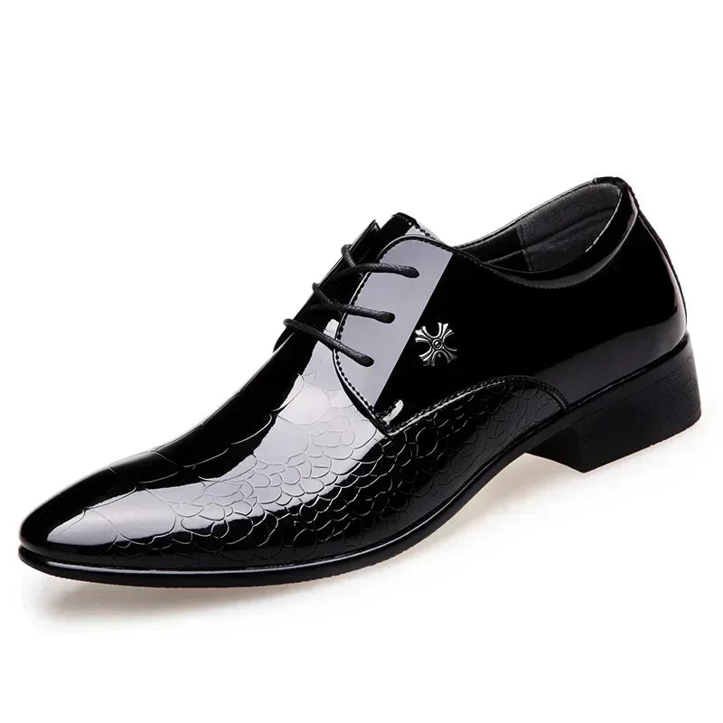 Oxford shoes for men luxury patent leather wedding shoes office slip on men work shoe