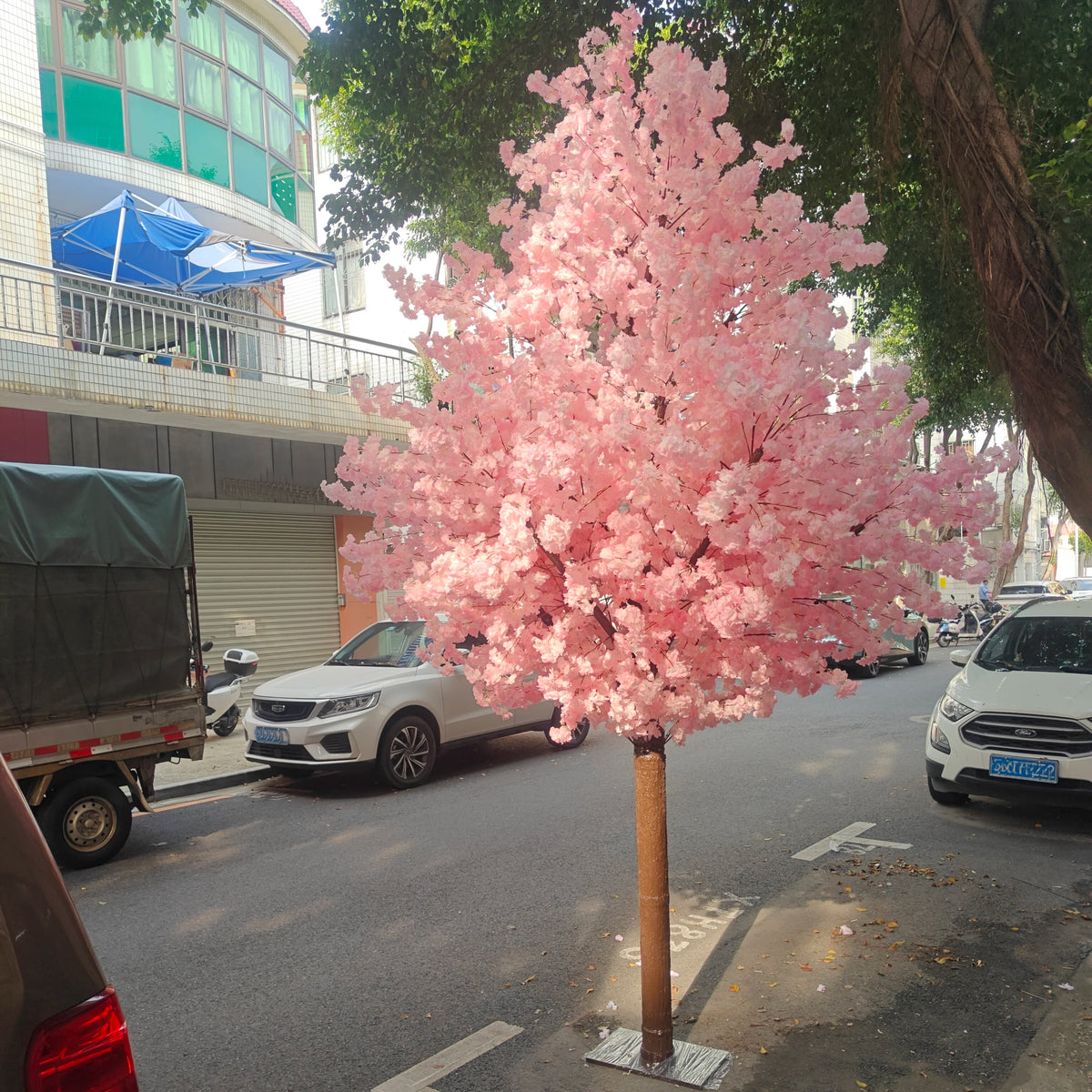 Artificial Cherry Blossom Tree Large Fake Peach Blossom Plant Wedding & Outdoor Home Garden Decoration Christmas Home Decoration