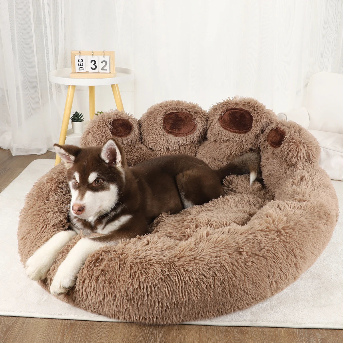 Fluffy Dog Bed Large Sofa Baskets Pets Kennel Mat Puppy Cats Blanket Accessories