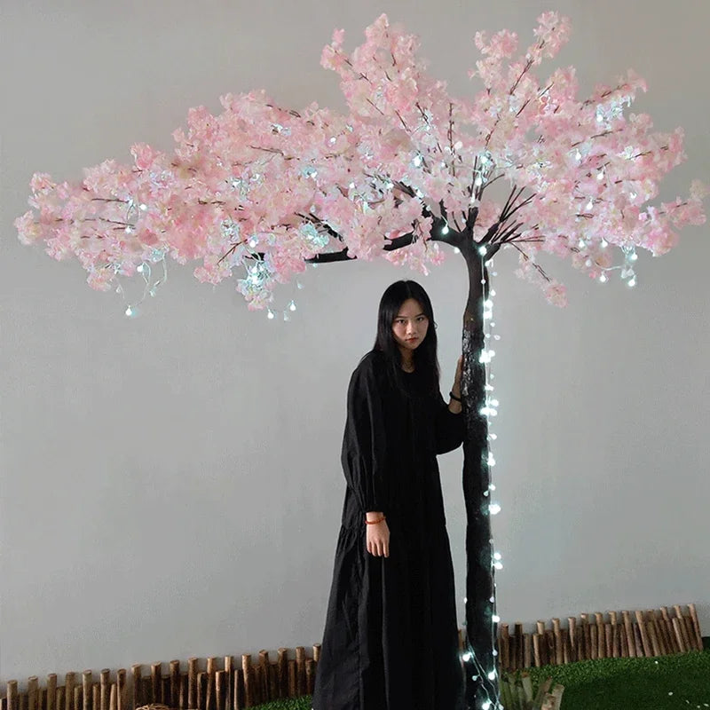 Artificial Cherry Blossom Tree Large Fake Peach Blossom Plant Wedding & Outdoor Home Garden Decoration Christmas Home Decoration