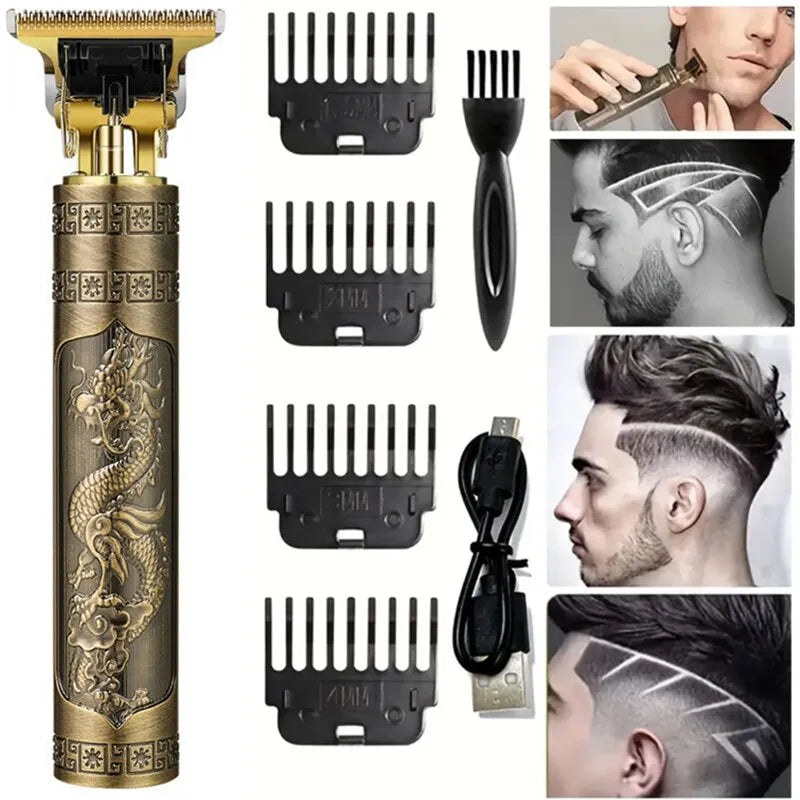 Electric Hair Clipper Professional USB Cordless Clipper Professional Beard Trimmer Haircut Grooming Kit Hair Cutting Machine - Hiron Store