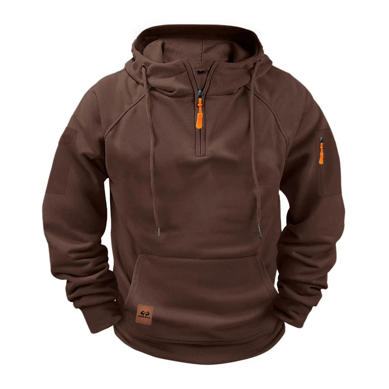 2026 New Men's Keep Warm Hoodie, Streetwear Zipper Jacket, Long Sleeve Hooded Pullover, Male Running Sweatshirt