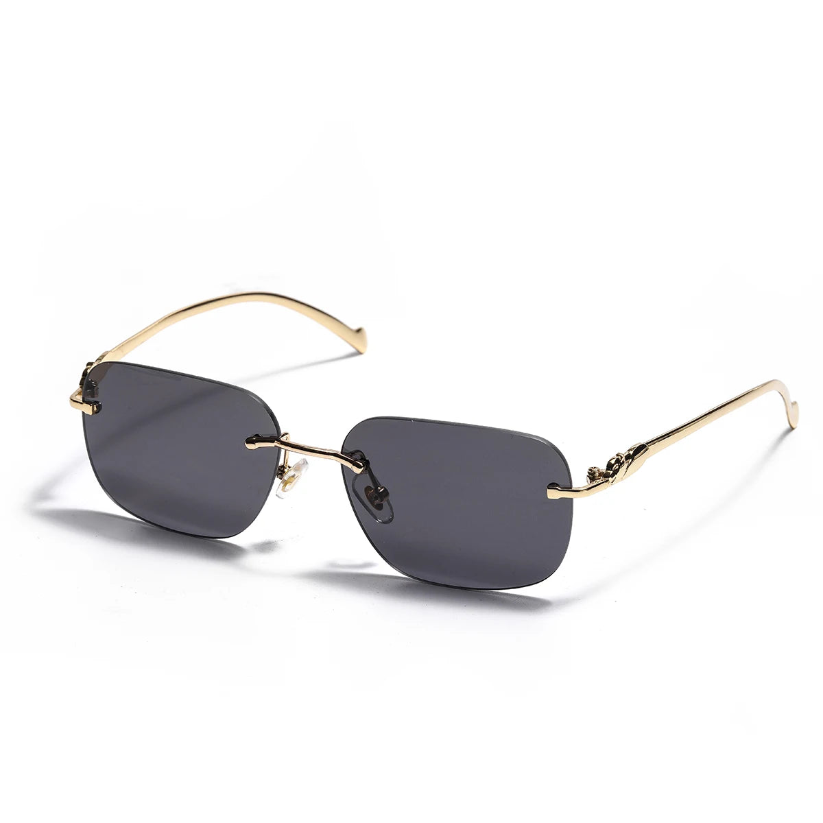 Ruiao rimless sunglasses UV400 fashion square metal glasses designer sunglasses shades