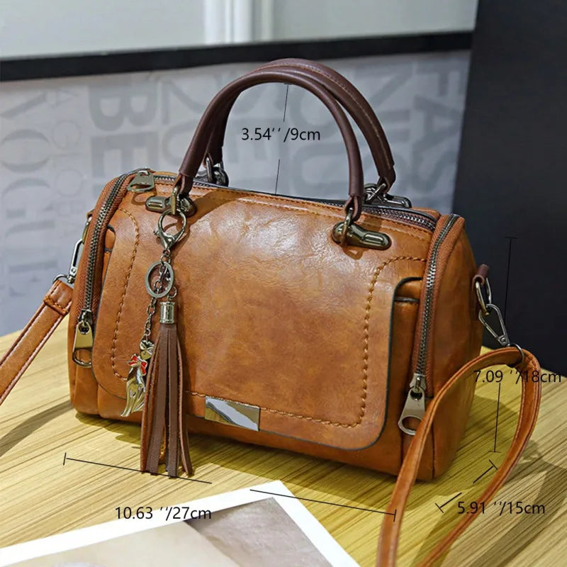 Women's handbag  Large Shoulder Bag Fashion Zipper Crossbody Bags With Removable Strap