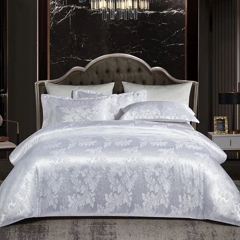 3pcs Duvet Cover and Pillowcase Set, European Light Luxury, Skin-Friendly Soft Fabric, Family bedroom Bedding