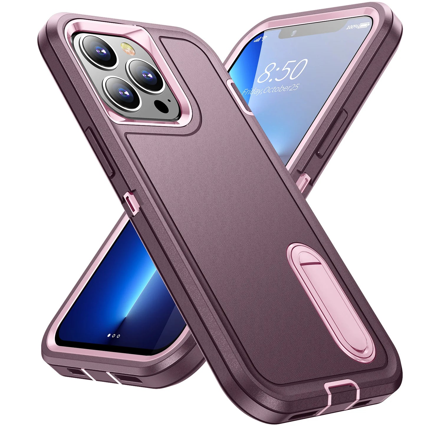 Case For iPhone 16 Pro Max 16 15 Pro Max 14 Plus 13 12 11 Heavy Duty Shock Full Body Protective Silicone Rubber Case