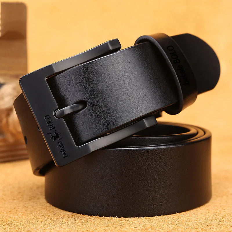 Genuine Leather Men's Belt Fashion Alloy Belts Buckle Luxury Belts for Men & Female