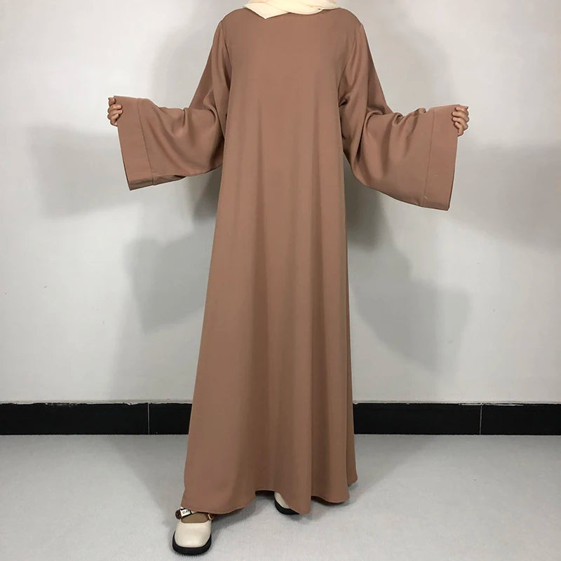 15 Colors Basic Plain Nida Abaya With Free Belt High Quality  Islamic Clothing