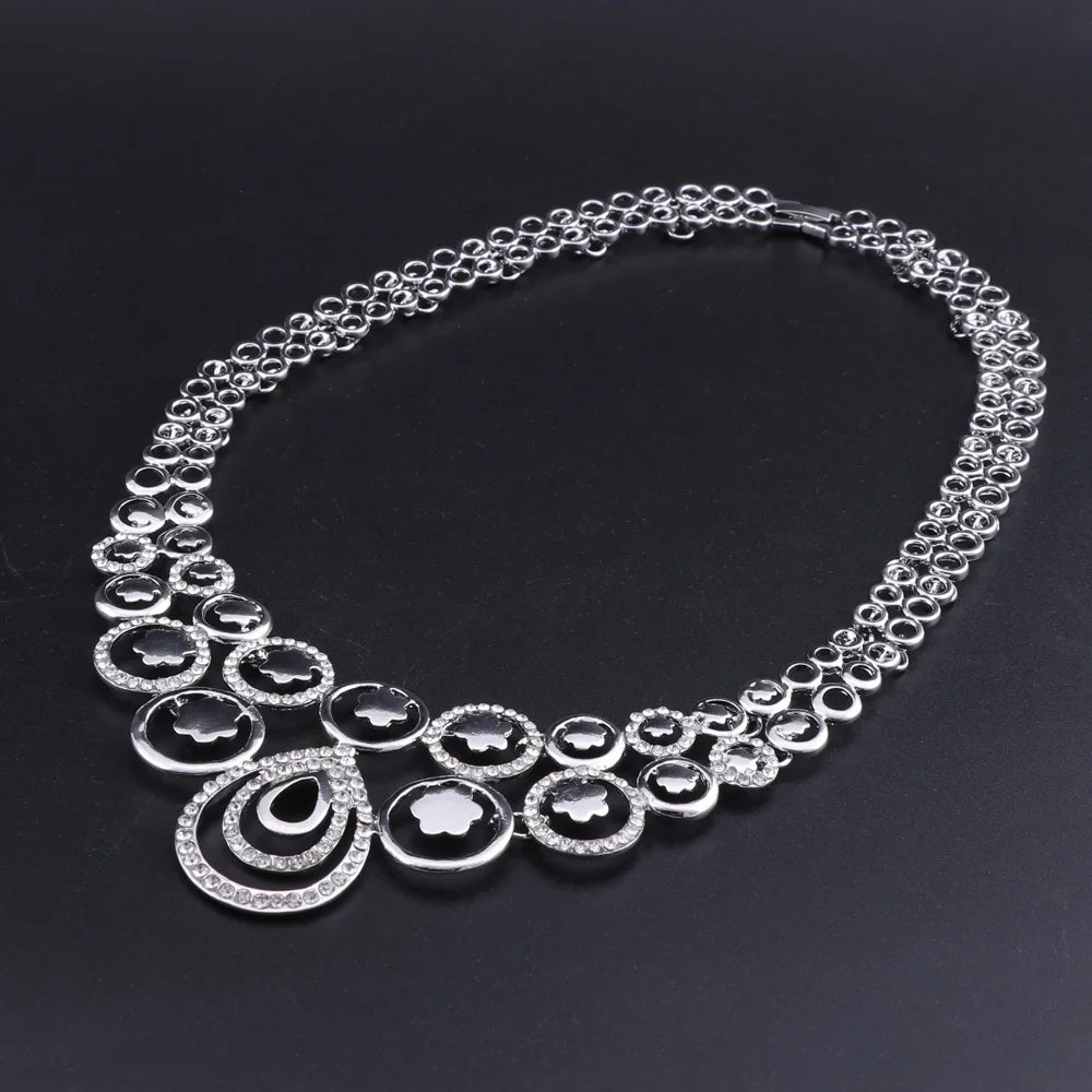 Jewellery Set Nigerian Wedding Ethiopian Jewelry Silver Colour Necklace Sets