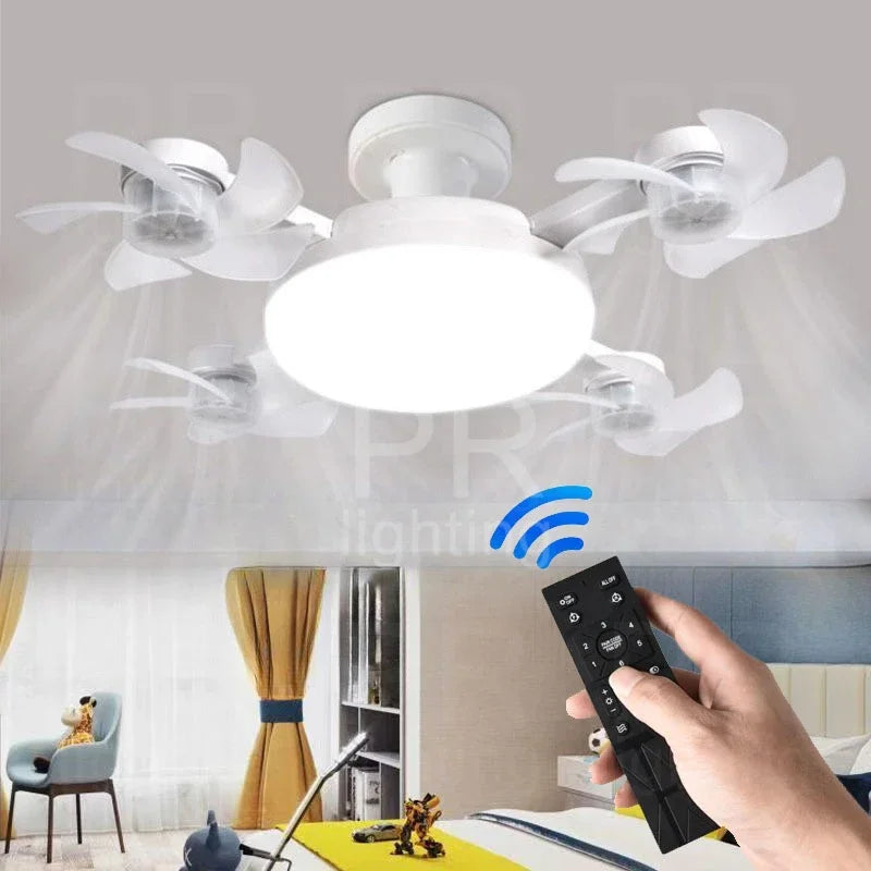 Ceiling Lamp with Remote Control Simple Quiet Ceiling Fan with LED Lights Home Decor