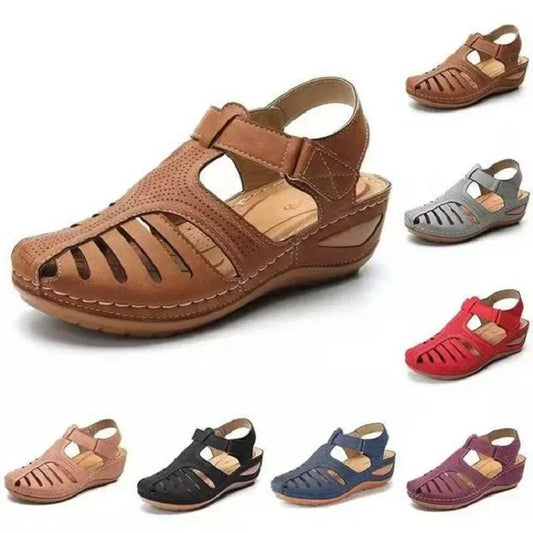 Wedge Sandals Premium Orthopaedic Open Toe Sandals Anti-slip Leather Shoes