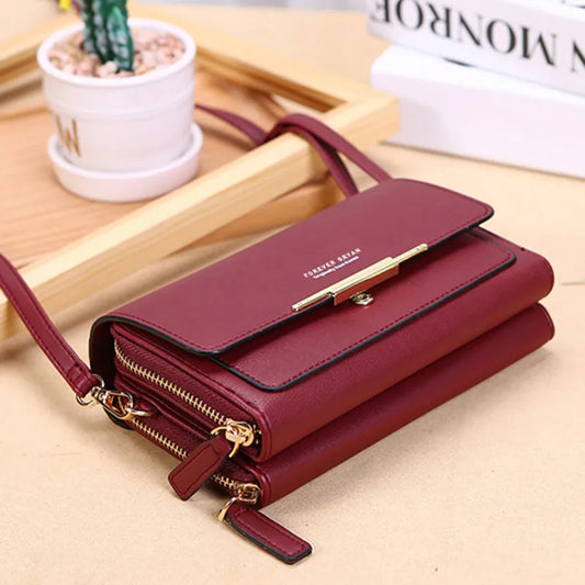 New Pu Leather Women Handbags Female Multifunctional Large Capacity Shoulder Bags Fashion Crossbody Bags For Ladies Phone Purse - Hiron Store