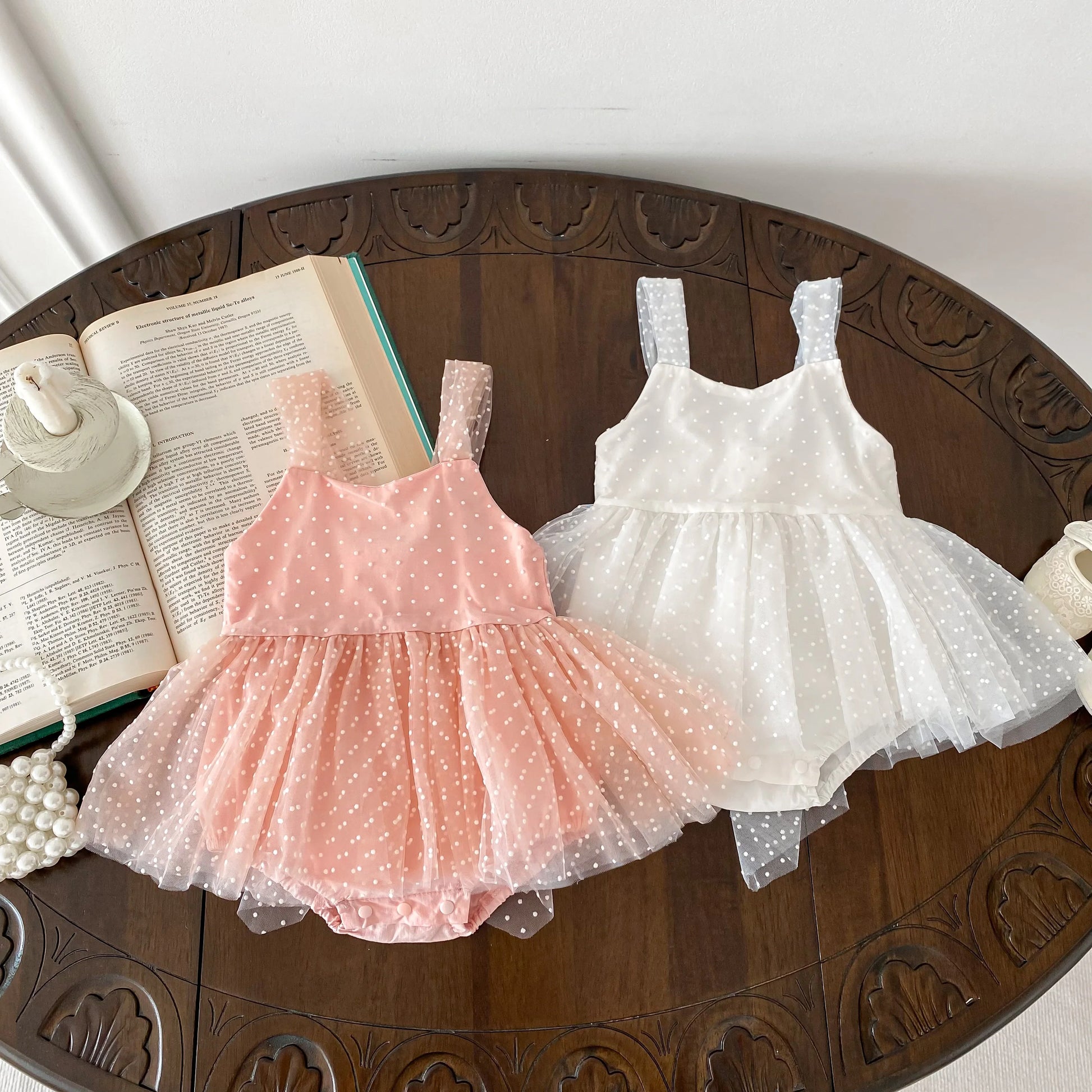 Newborn Jumpsuit Baby Girls Romper White Pink Princess Dress 0-2yrs