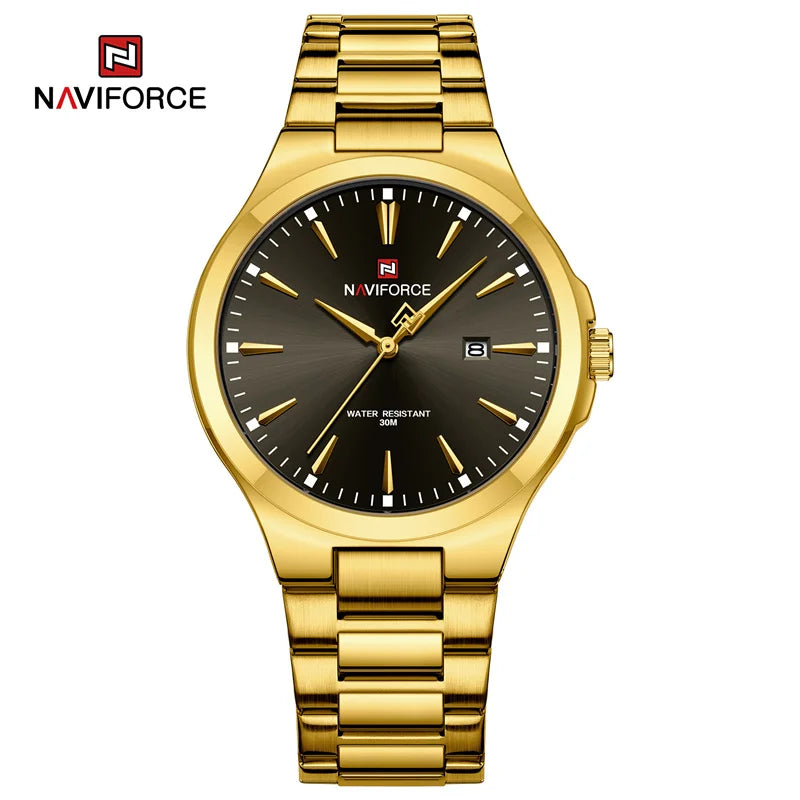 NAVIFORCE Original Watches for Men Stainless Steel Elegant Male Waterproof watch