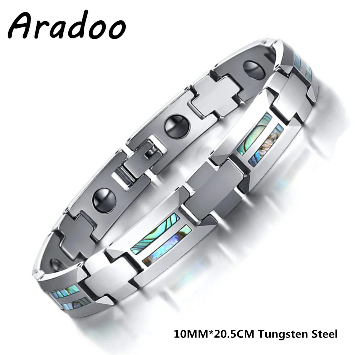 Men's Bracelet Abalone Ocean Energy Hematite Therapy Bracelets