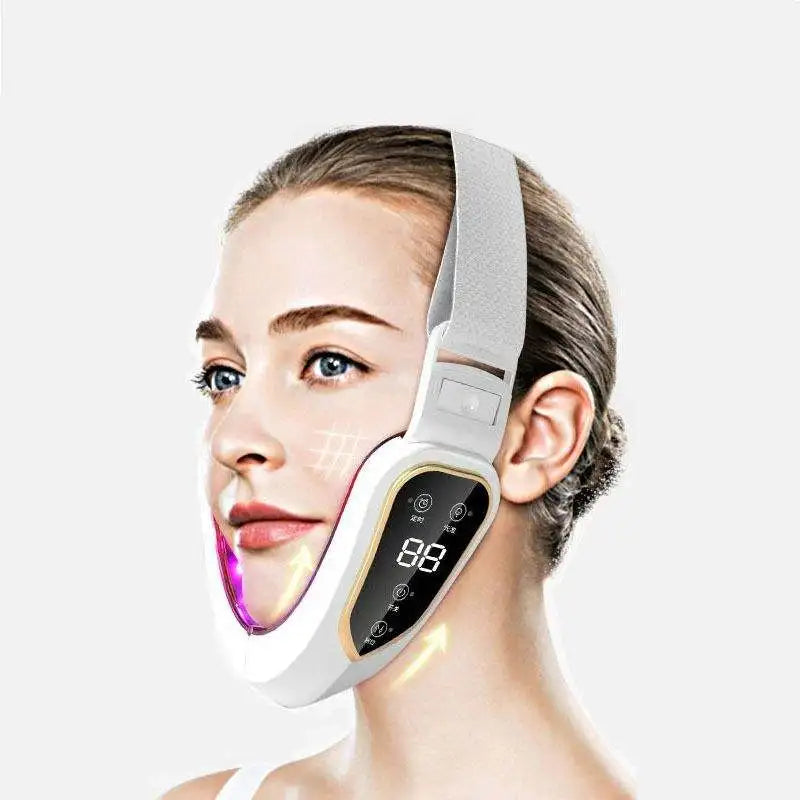 Facial Lifting Device LED Photon Therapy Facial Slimming Vibration Massager Heated Double Chin V Face Massager