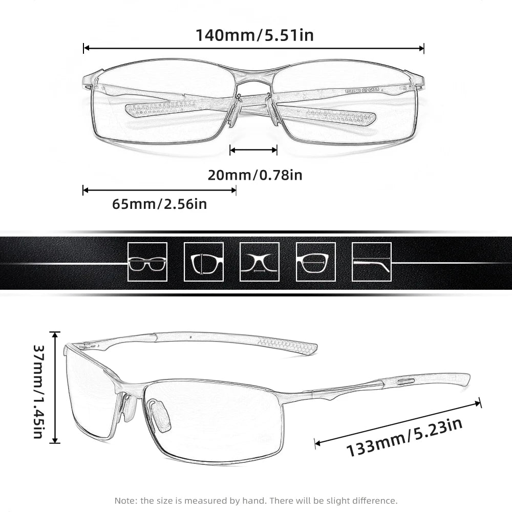 Men‘s polarized Sunglasses, Driving UV400 High Quality Women Glasses, Rectangle Outdoor Sports Eyewear Rectangle