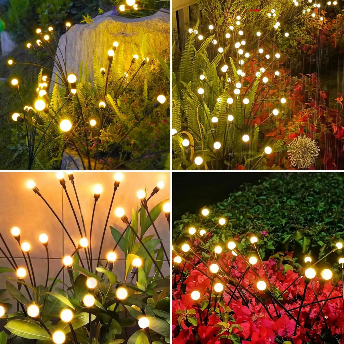 New Upgraded Solar Firefly Lights Outdoor Waterproof Garden Lights Garden Lights for Decoration