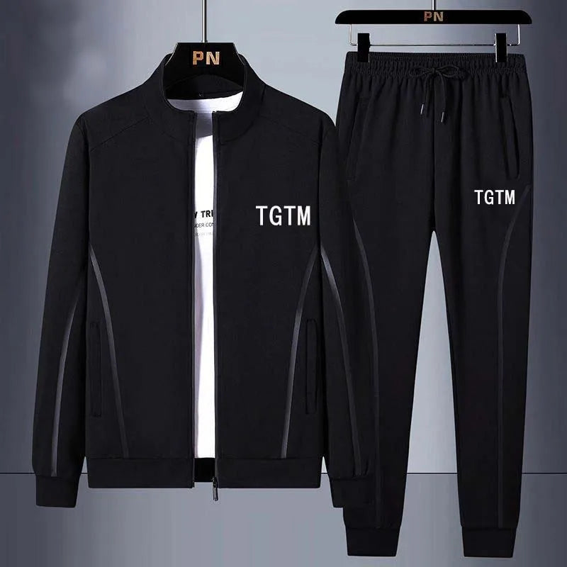 Men's Sportswear Set Dad Casual Fitness Clothes Middle-Aged And Elderly Spring Autumn New Arrival Two-Piece Cotton Sweatshirt