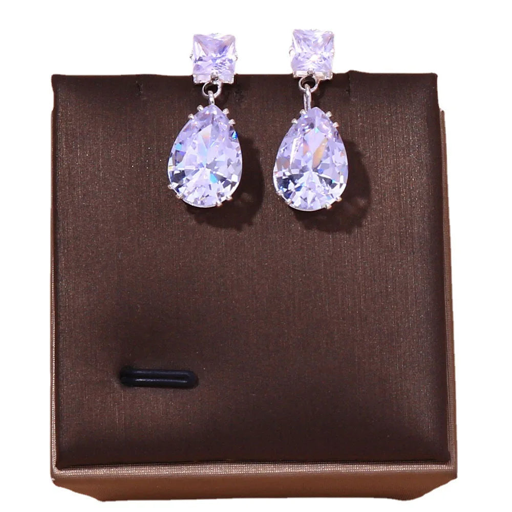 Crystal Drop Jewellery Set Necklace Earrings Sets Jewellerys