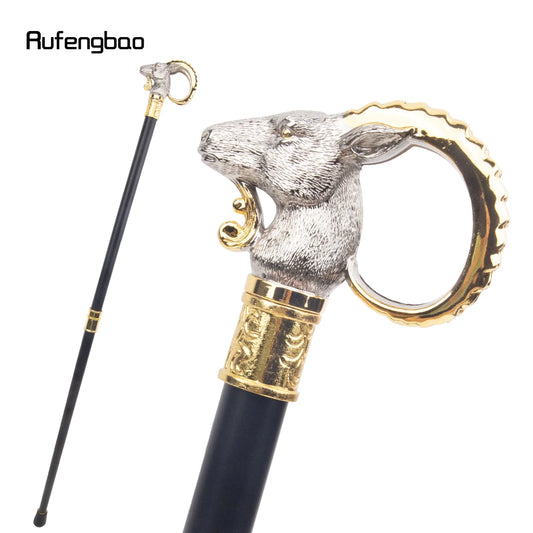 White Golden Goat Sheep Animal Walking Stick Decorative Cospaly Vintage Party Fashionable Walking Stick