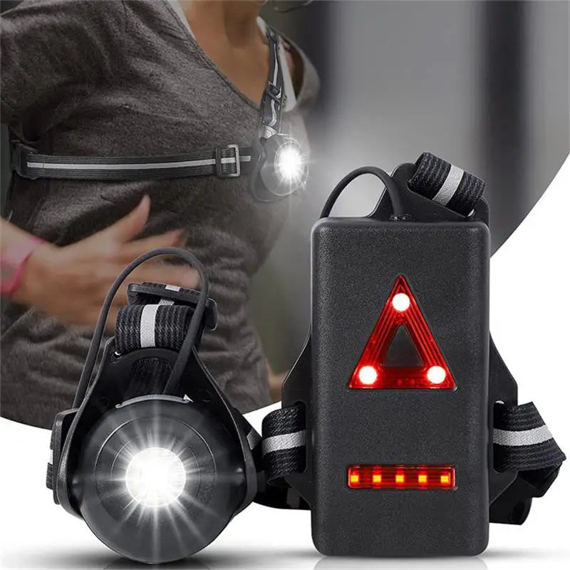 1pc Outdoor  Night Running USB Charging Lights LED Chest Lamp Back Warning Light for Camping Hiking Running Jogging Adventure