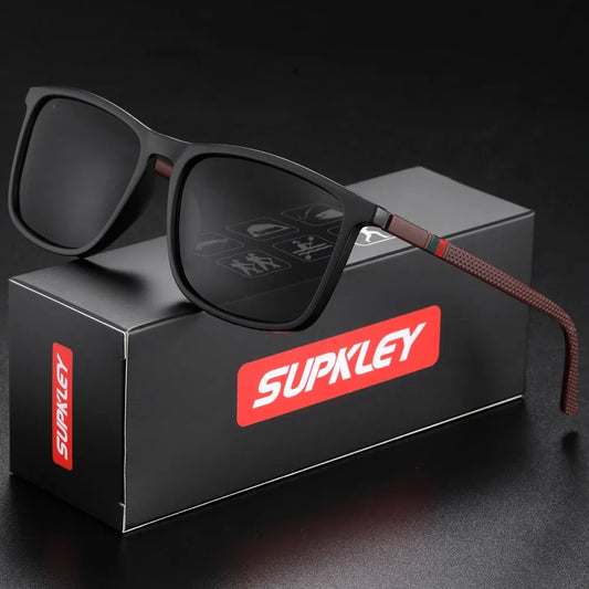 SUPKLEY Sports Sunglasses for Men Polarized Comfortable Wear Square Sun Glasses Male Light Weight Eyewear Accessory with Origina - Hiron Store