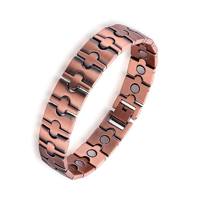 Men Magnetic Health Bracelet Pure Copper Colour Power Energy Bracelets Magnets Bangles