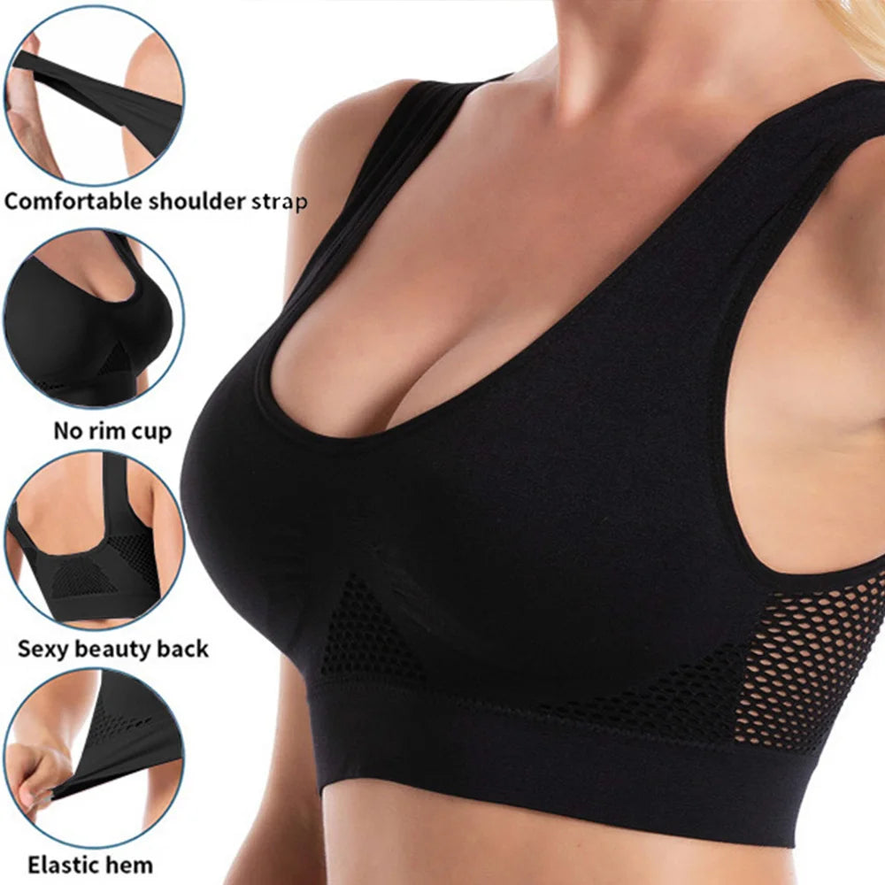 Women Sports Bras Fitness Gym Running Underwear Breathable Yoga Bra