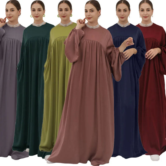 Kaftan Women Abayas Muslim Modest Prayer Loose Long Maxi Dress Turkey Jellabiya Caftan