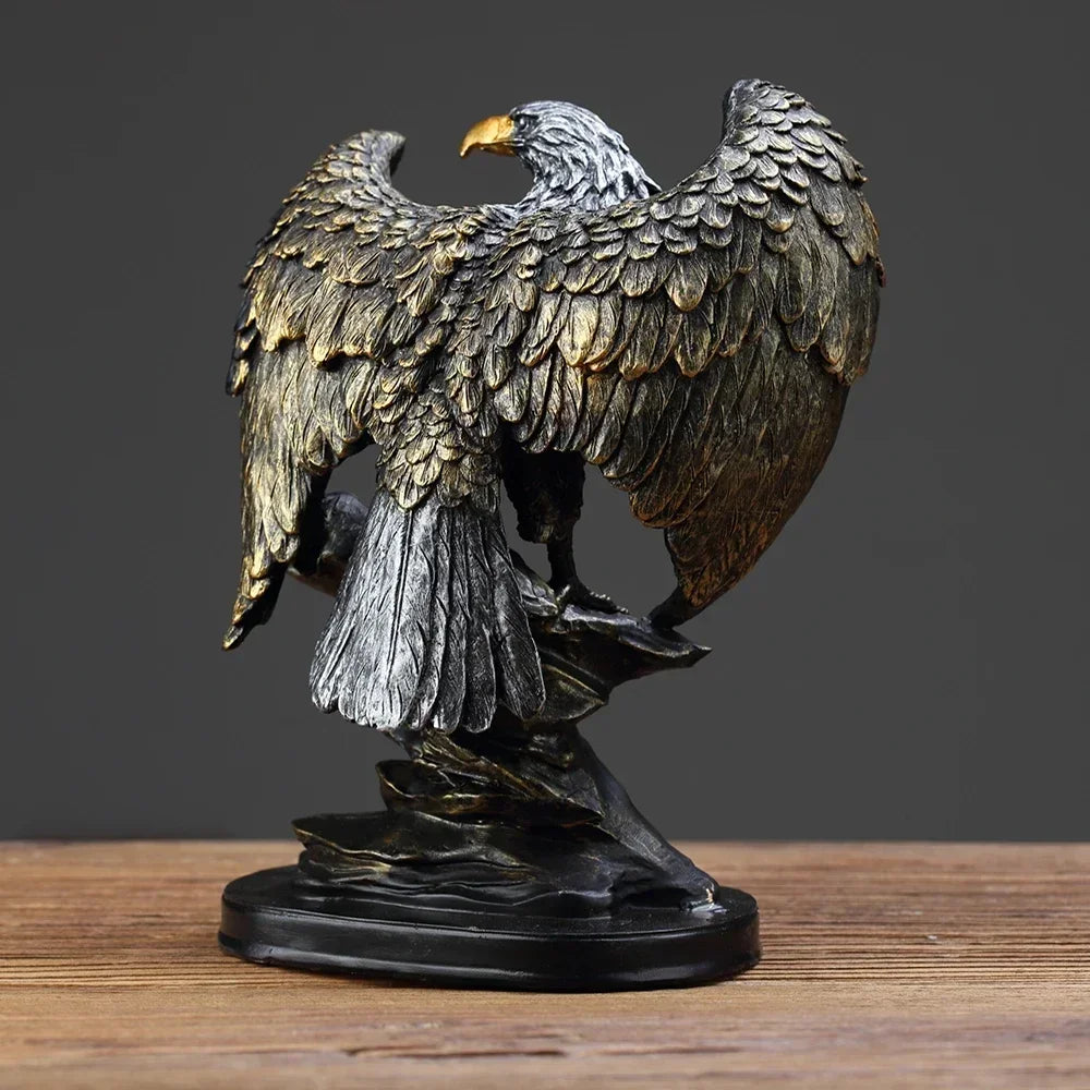 Eagle Statue Resin Ornament, Home and Office Decor Statue, Symbol of Wealth Freedom Power