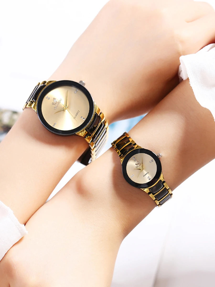 Couple Watch High end Fashion Simple Fashion Pair Steel Couple Quartz Watch