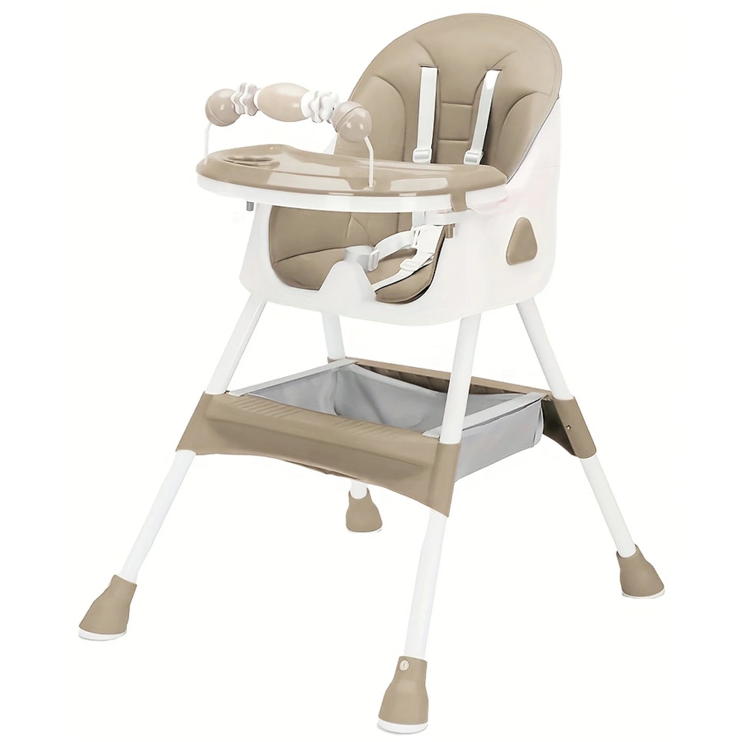 Foldable Baby High Chair 6 Months Plus, with Large Antislip Pad & ToyRack