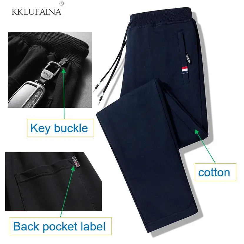 Pants Men Sportswear Tracksuit Elastic Sweatpants Cotton Trousers Loose Gyms Pants