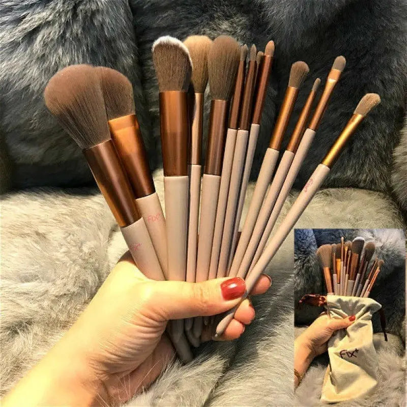 13 PCS/Lot Makeup Brushes Set Eye Shadow Foundation Women Cosmetic Powder Blush Blending Beauty Make Up Tool - Hiron Store