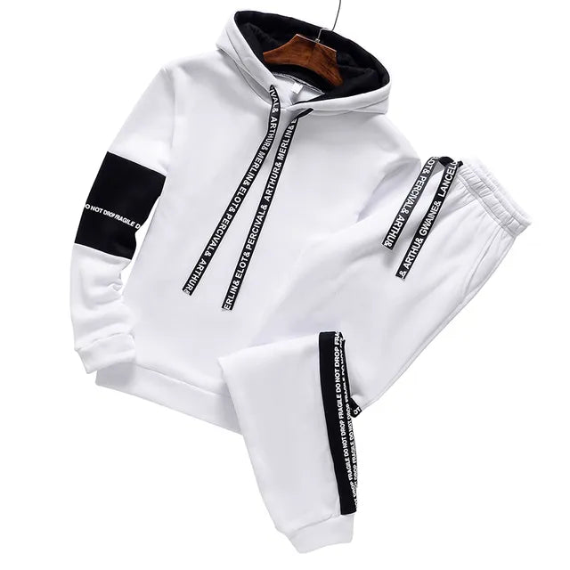 Winter Hoodie Sets Men Tracksuit Casual Hoodies Sweatshirt Piece Set Male Pullover Hoody Fashion Streetwear Clothes - Hiron Store