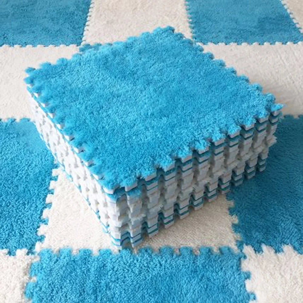 Soft Plush Children's Mat Baby Play Mat  Eva Foam Puzzle Carpet for  Children's Room Keep Warm Playmat 30*30*1CM