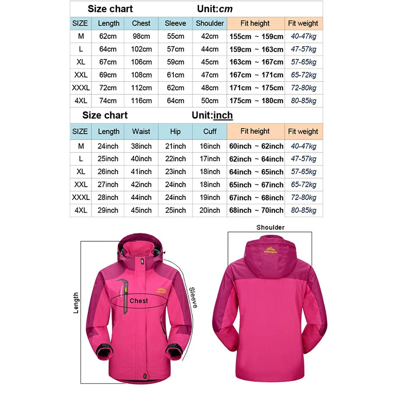 Jacket Women Outdoor Sports Coats Climbing Trekking Windbreaker Waterproof Purple Rosy