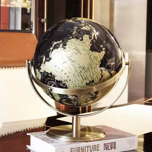 Retro English Globe Map Home Decor World Globe Office Desk Ornaments Geography Decoration