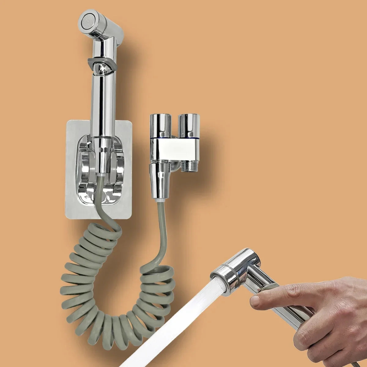 handheld Bidet toilet sprayer set double outlet angle valve bathroom shower accessories