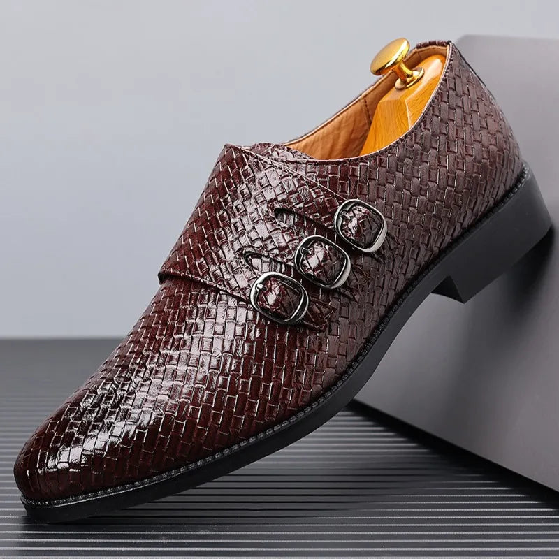 Knit Men's Leather Shoes Formal Business Dress for Men Classic Casual  Luxury Formal Shoes