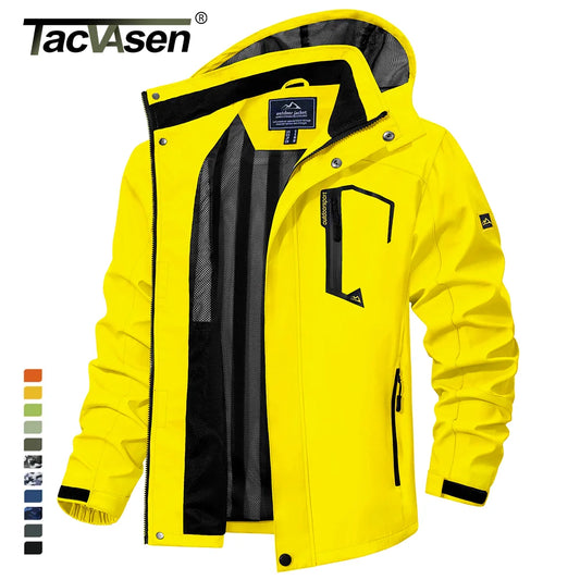 Jackets Men's Mesh Lined Waterproof Rain Jacket Outdoor Fishing Hiking Jacket Male Windbreaker