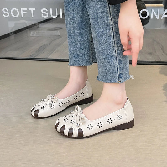 Comfort Summer Women Shoe Leather Female Shoes