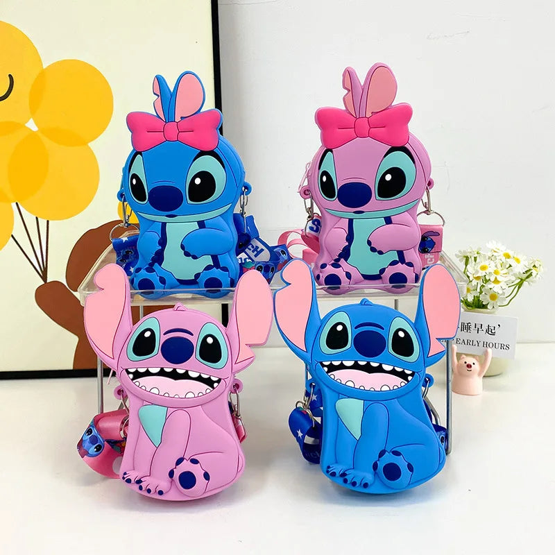 Disney Anime Stitch Silicone Crossbody Bag Stitch Coin Purse Cartoon Children Gifts