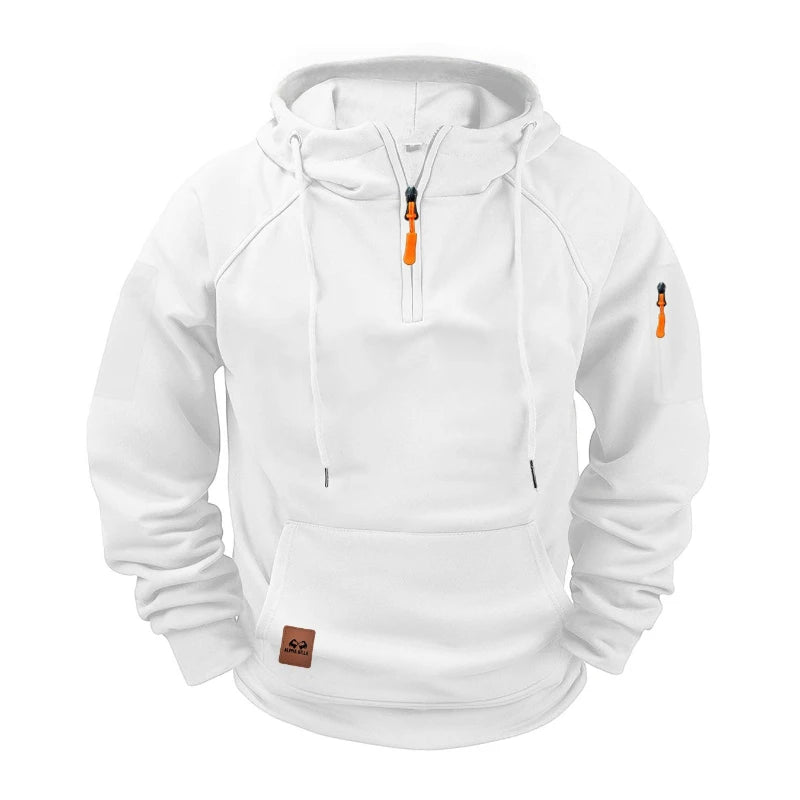 2026 New Men's Keep Warm Hoodie, Streetwear Zipper Jacket, Long Sleeve Hooded Pullover, Male Running Sweatshirt