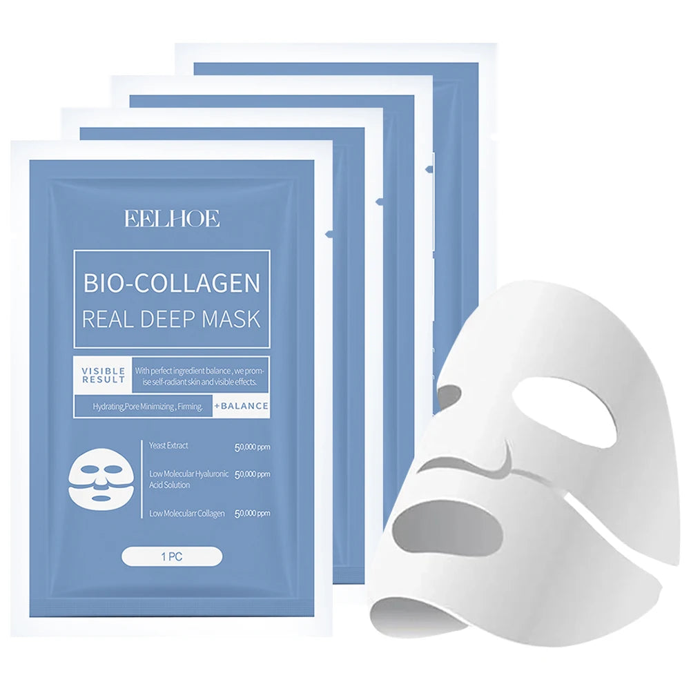 Bio Collagen Real Deep Moisturizing Mask Anti-Wrinkle Lifting Face Mask Hydrolyze Collagen Soluble Sheet Mask