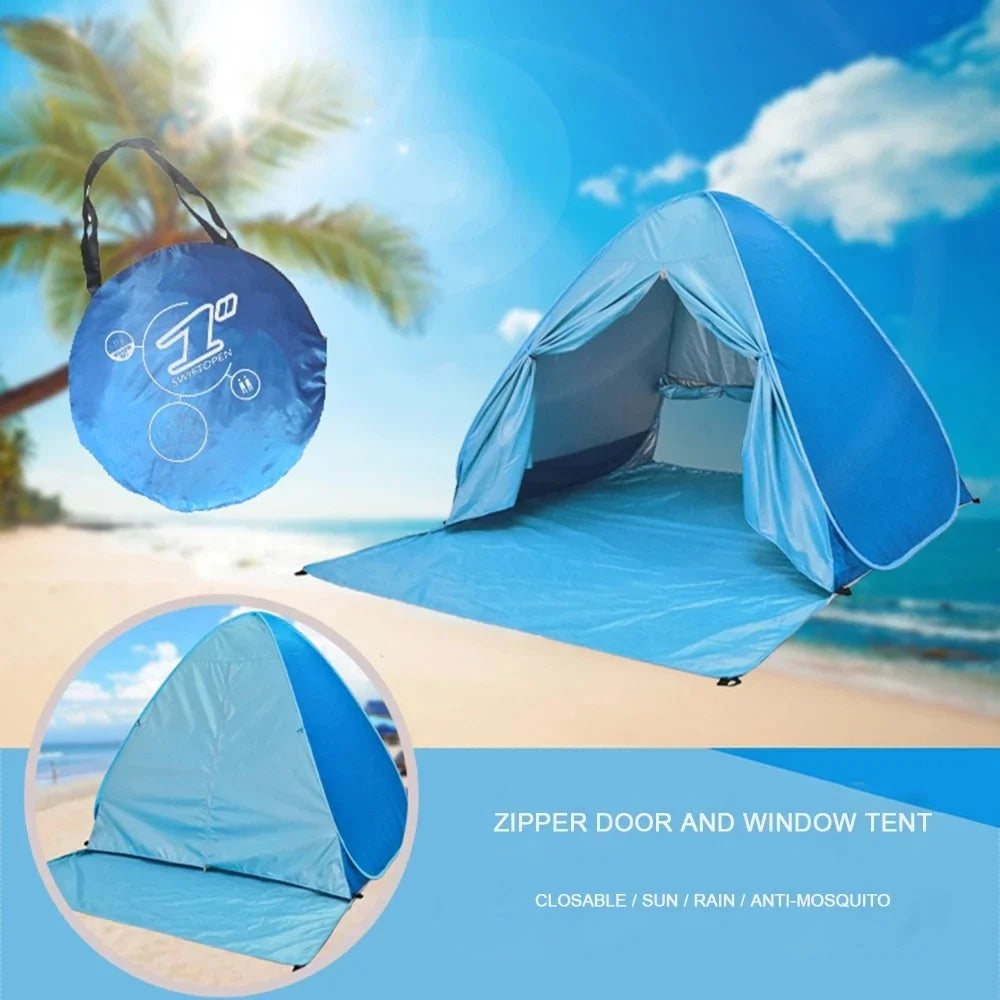 Beach Tent Pop-up Automatic Opening Anti-ultraviolet Full Shade Tent Family Ultralight Folding Tent Travel Camping