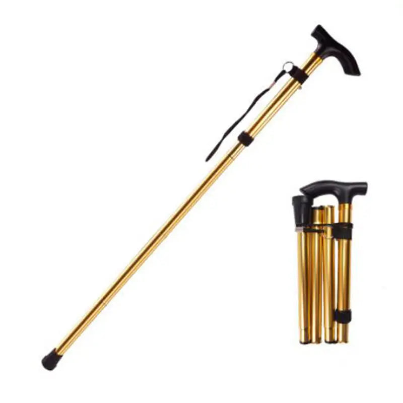 Walking Stick Telescopic Baton Hiking Trekking Poles Aluminum Alloy Metal Cane Crutches Pole For Elderly