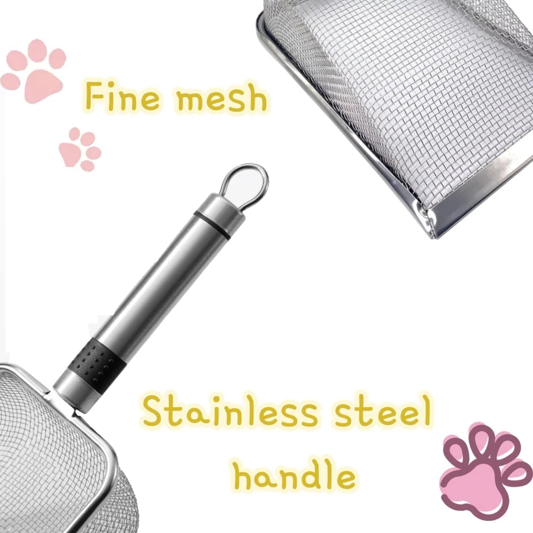 Pet Cleaning Tool Metal Aluminum Alloy Cat Litter Scoop Stainless Steel Durable Handle Pet Poop Shovel - Hiron Store